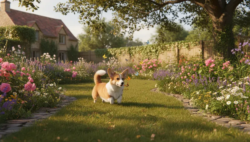 Illustration of pembroke: a type of Welsh corgi dog breed.