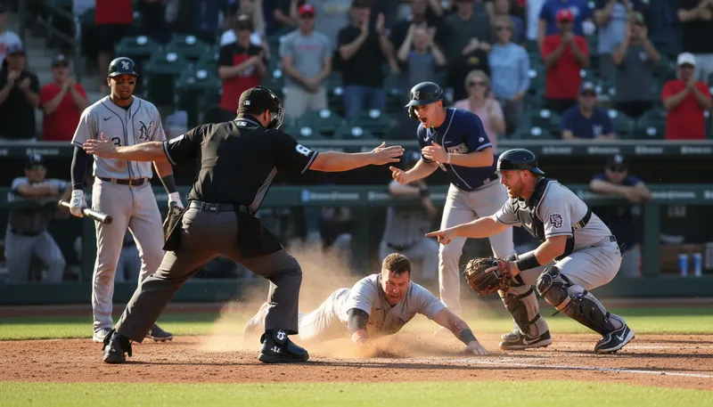 Illustration of ump: An official who calls the plays in sports.
