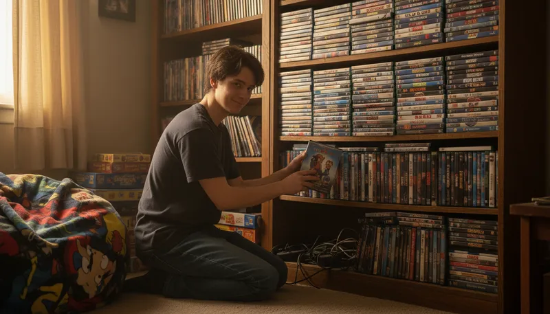 Illustration of dvds: Digital discs for storing movies and shows.