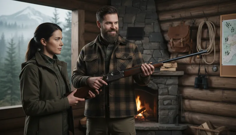 Illustration of rifle is fine: A statement about a rifle's good condition.