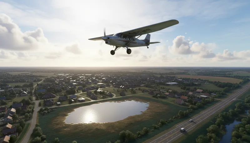 Illustration of puddle jumper: a small, light aircraft