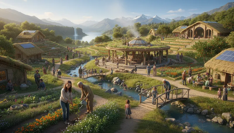 Illustration of zion: idealized, harmonious community or place