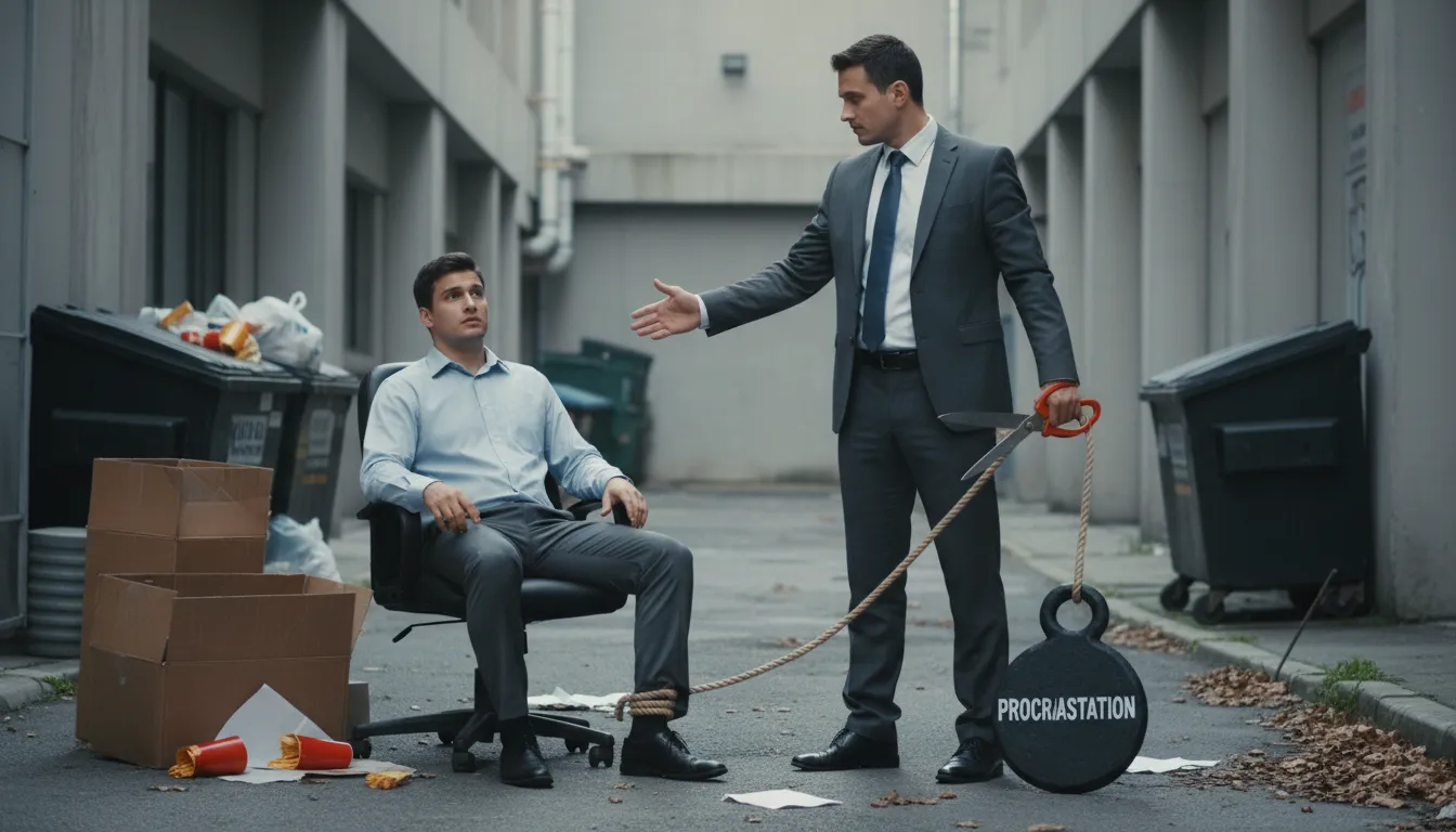 Illustrazione di cut loose: to stop controlling or restricting someone