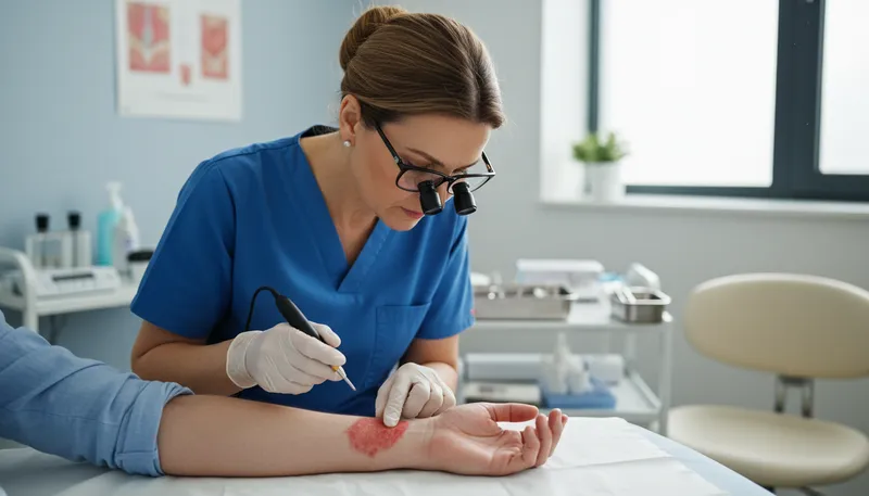Illustration of dermatologist: A doctor who treats skin conditions.