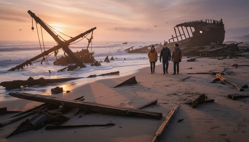 Illustration of wreckage: Remains of something that has been destroyed.