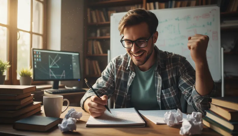 Illustration of nerd: Someone very interested in academic subjects.