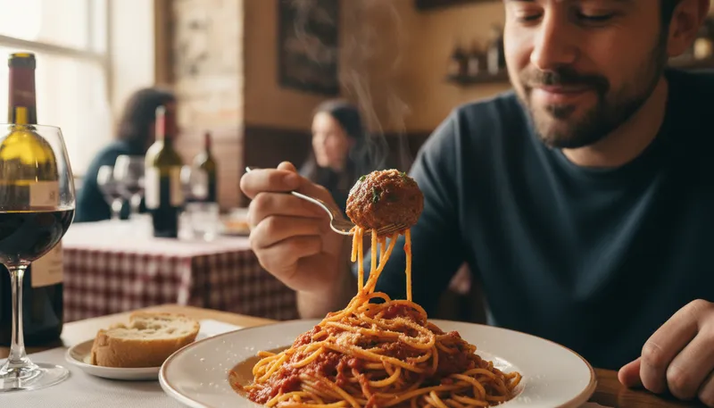 Illustration of meatball: A round mixture of meat and spices.