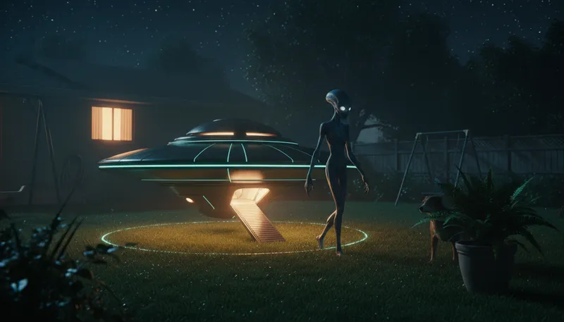 Illustration of alien: A being from another planet.