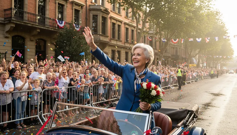 Illustration of mayor: The elected leader of a city or town.