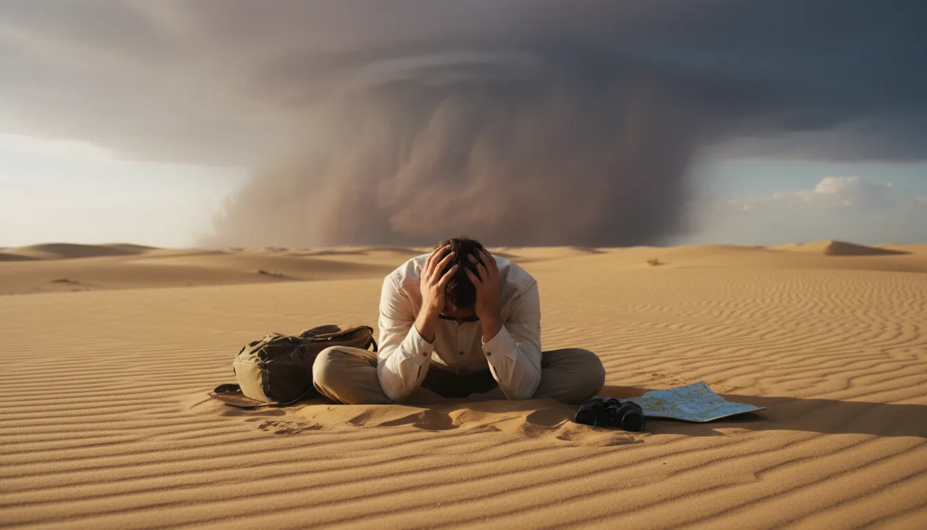 Иллюстрация bury one's head in the sand: To ignore unpleasant realities.