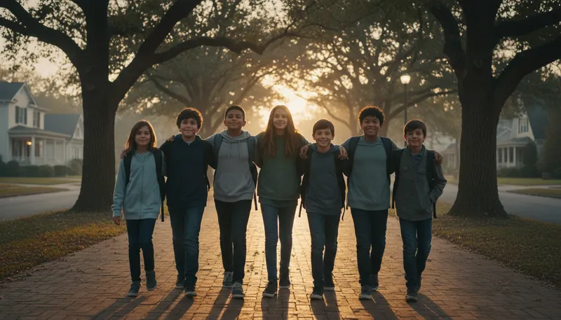 Illustration of safety in numbers: Being part of a group offers protection.