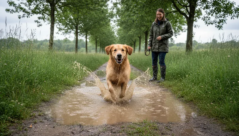 Illustration of puddle: A small pool of water on the ground.