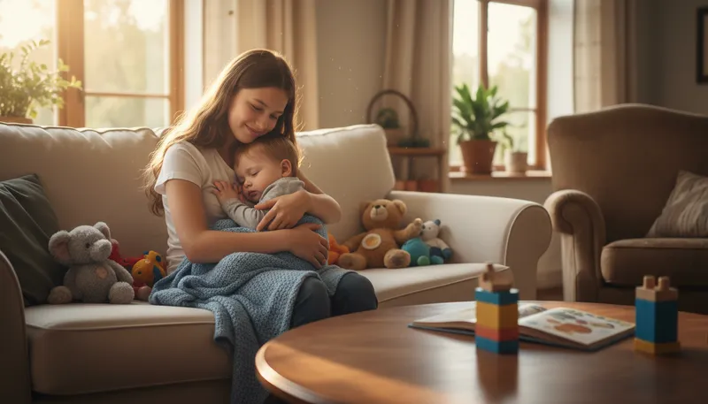 Illustration of baby up: Treat someone as a baby or child.