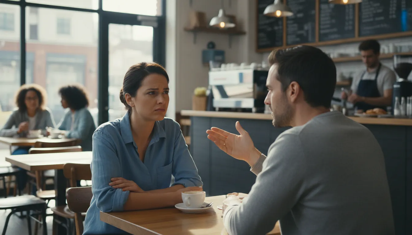 Illustration of rub the wrong way: To annoy or bother someone, often without meaning to.
