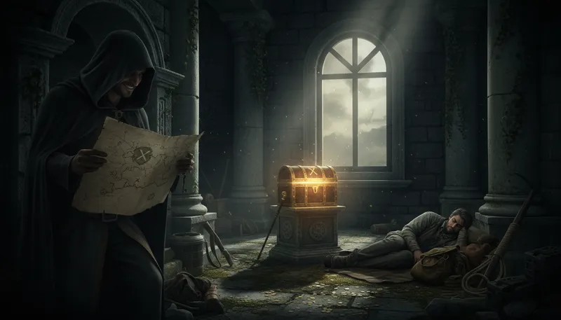 Illustration of antagonist: A character opposing the main character in a story.