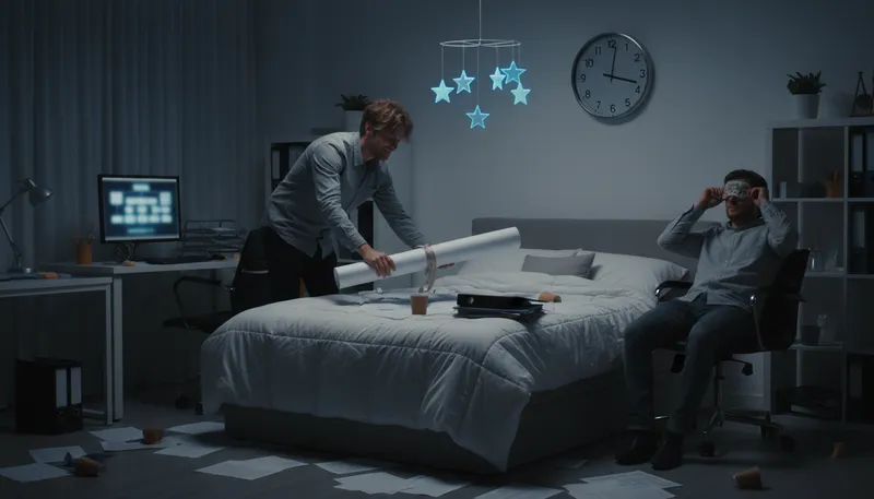Illustration of put to bed: to settle or finalize something