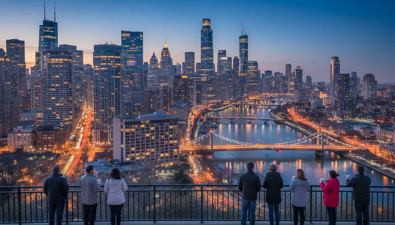 Illustration of metropolitan: Related to a large city or urban area.