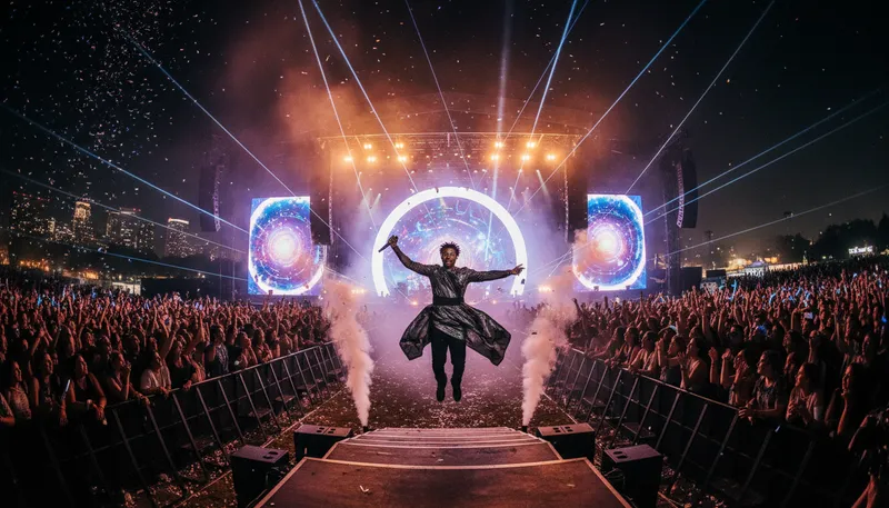 Illustration of cudi: Nickname for the musician Kid Cudi.