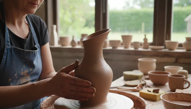 Illustration of clay: A soft, moldable earth material.