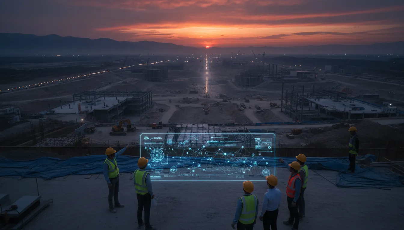 Illustration of long horizon: AI work that takes many steps or hours to finish.