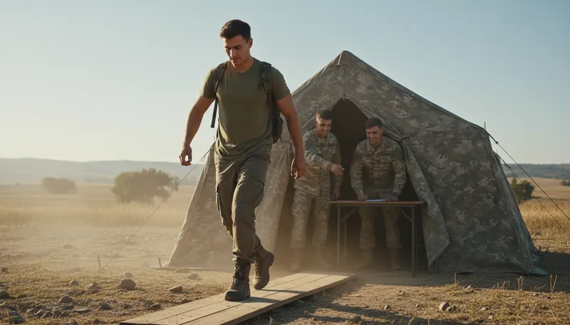 Illustration of army volunteer: A person who joins the army willingly.