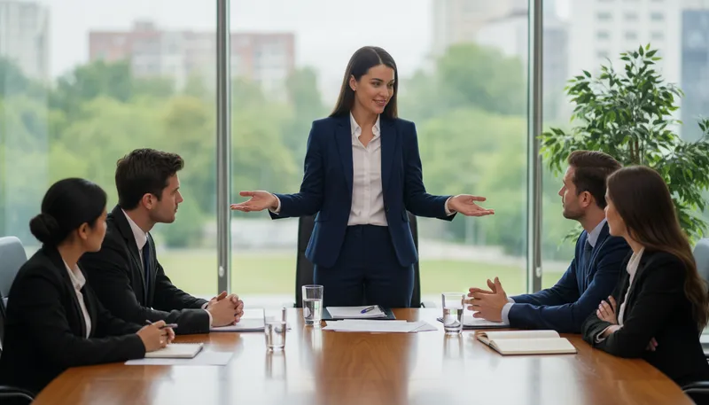 Illustration of mediator: A person who helps resolve conflicts.