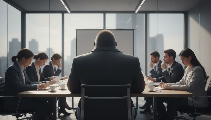 Illustration of gorilla in the room: an obvious problem that people ignore.