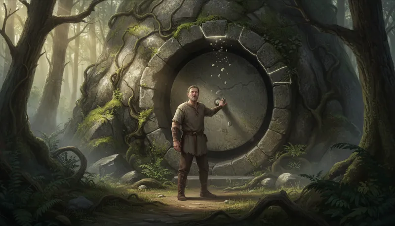 Illustration of open sesame: a magic command to unlock something