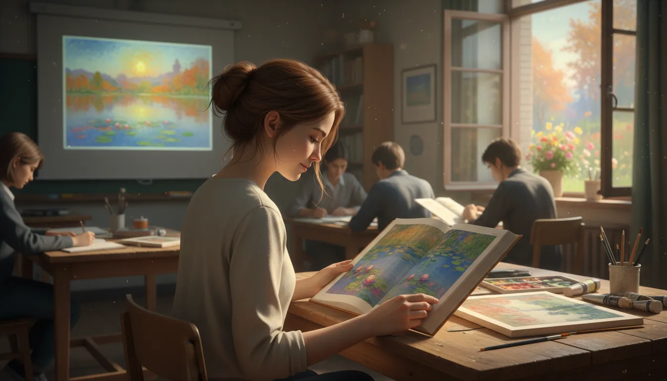 Ilustrasi impressionism: An art movement focused on light and color.