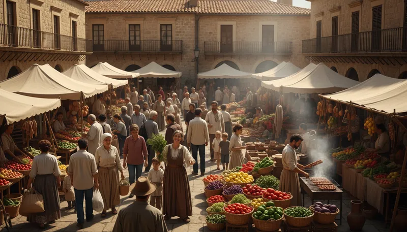 Illustration of centro: Spanish term for center or middle.