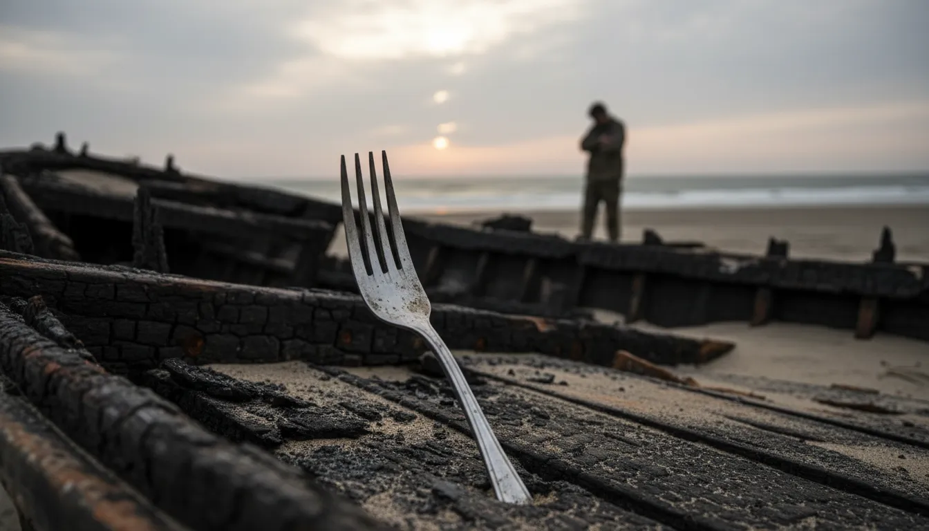 stick a fork in something का चित्र: to give up on something; it's finished.