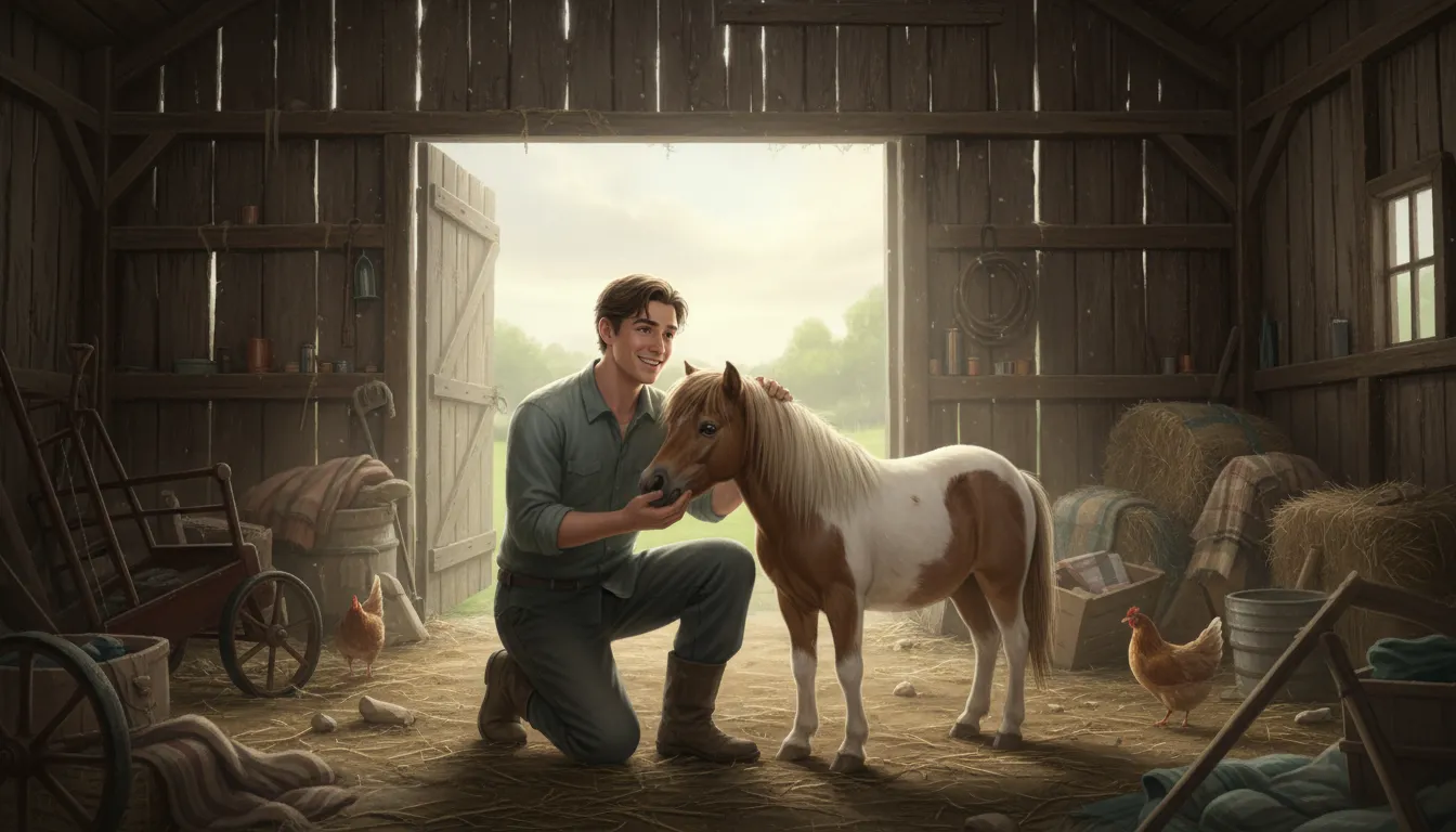 Illustration von pony in the barn: a hidden or unrecognized advantage