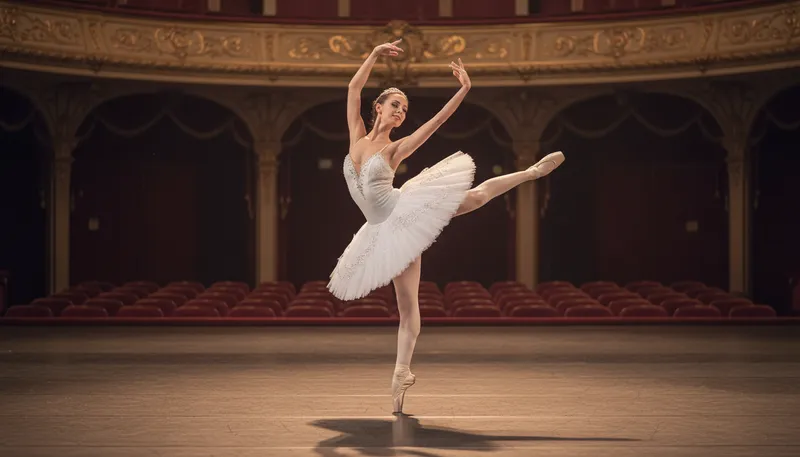 Illustration of prima: a lead female dancer in ballet