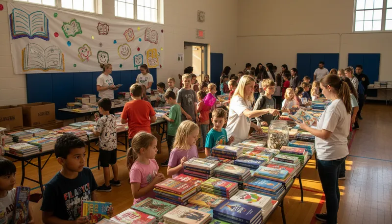 Illustration of fundraiser: An event to raise money for a cause.