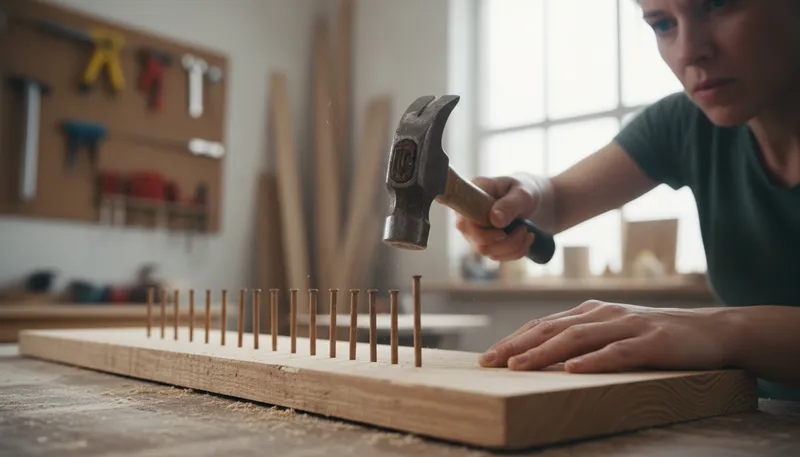 Illustration of the nail that sticks out gets hammered down: those who stand out may face criticism.