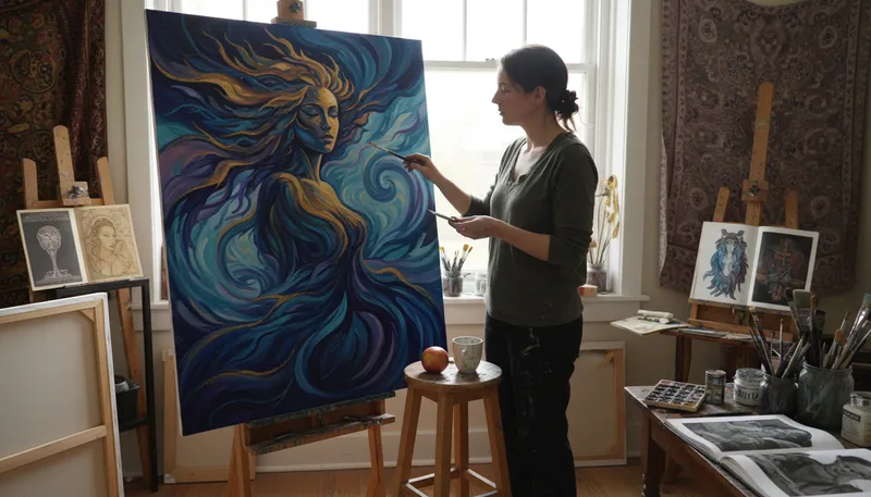 Illustration of anima: The inner self or soul in psychology.