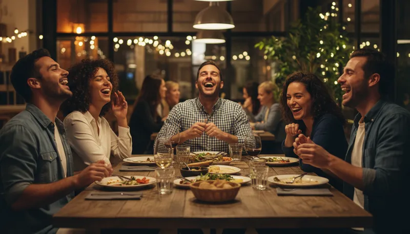 Illustration of have a laugh: enjoy a fun or humorous time.