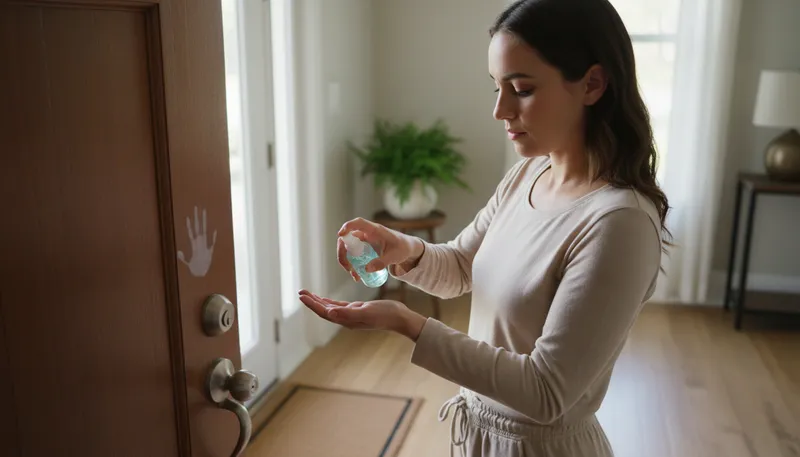 Illustration of sanitizer: A substance for killing germs on hands.
