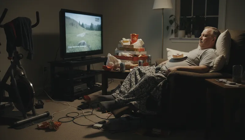 Illustration of sedentary: Involving little physical activity.