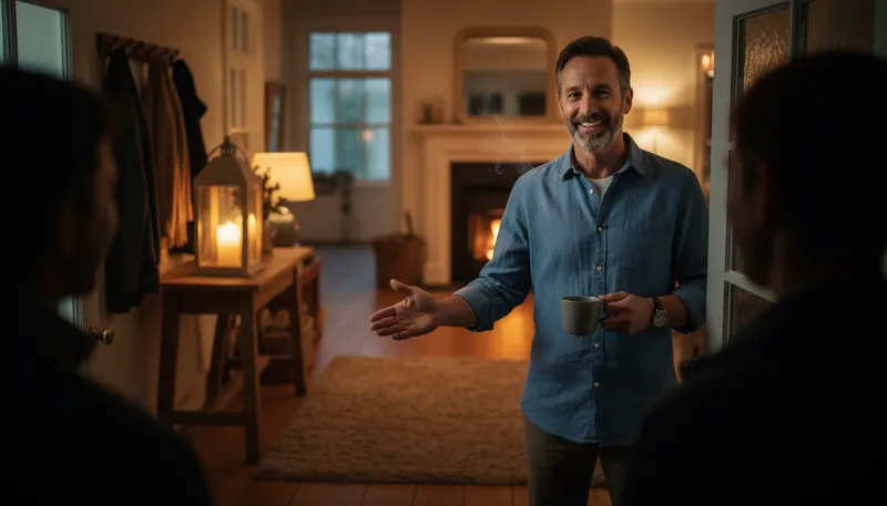 Illustration of affable: Friendly and easy to talk to.