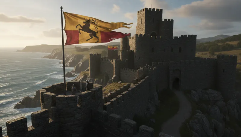 Illustration of baratheon: A fictional house in a popular fantasy series.