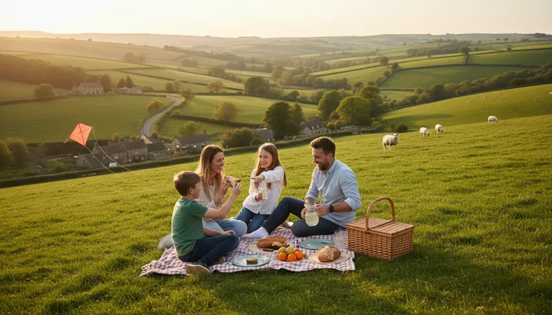 Illustration of shropshire: A county in England known for its countryside.