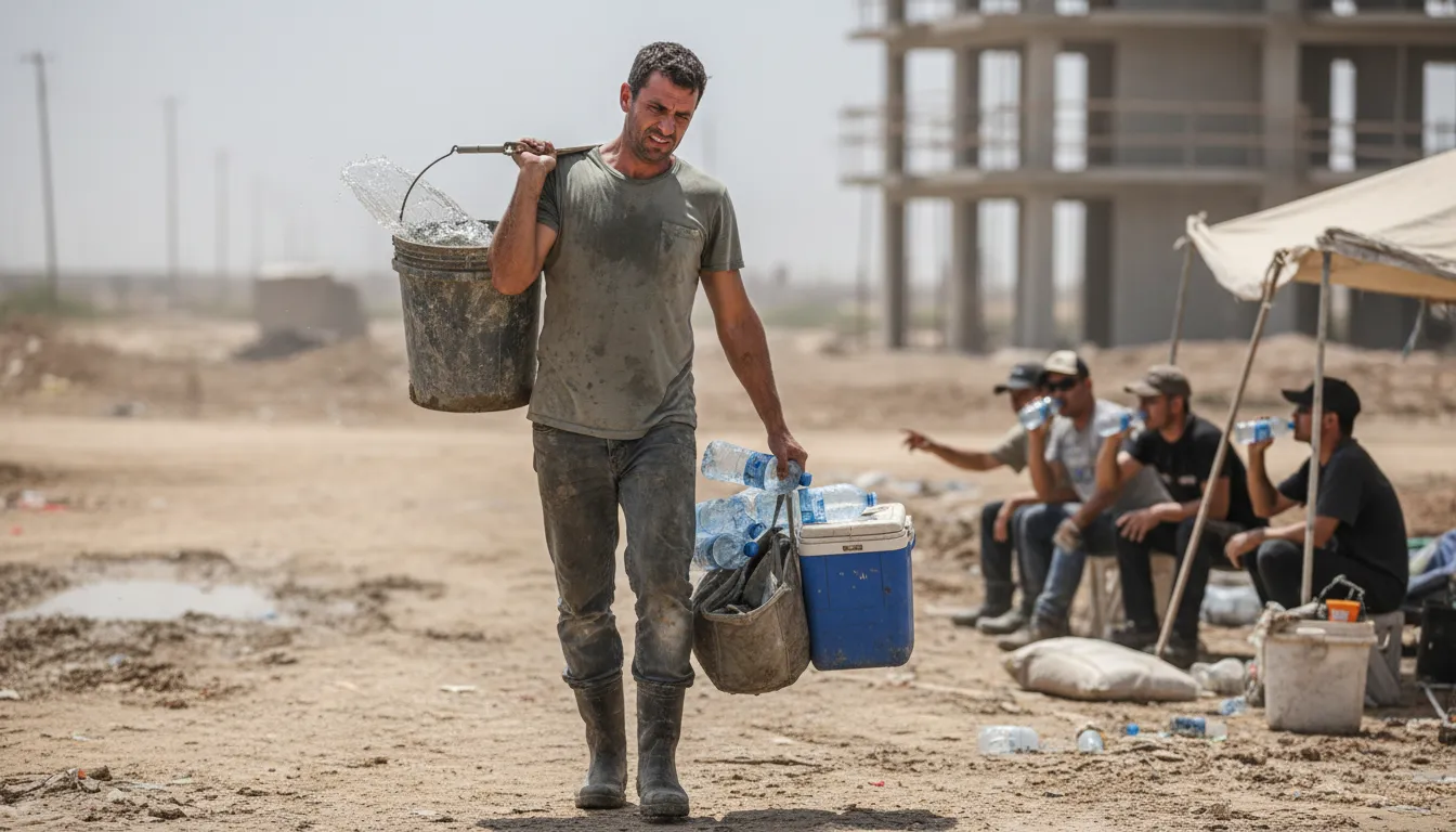 Illustration von carry someone's water: to do someone else's dirty work