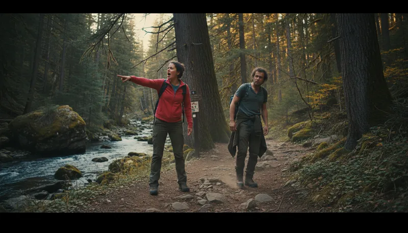 Illustration of take a hike: tell someone to go away angrily