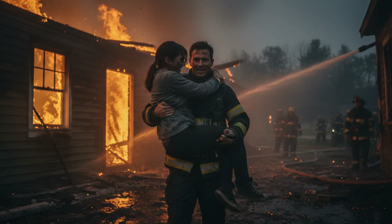 Illustrazione di pull out of the fire: Rescue someone from a difficult situation.