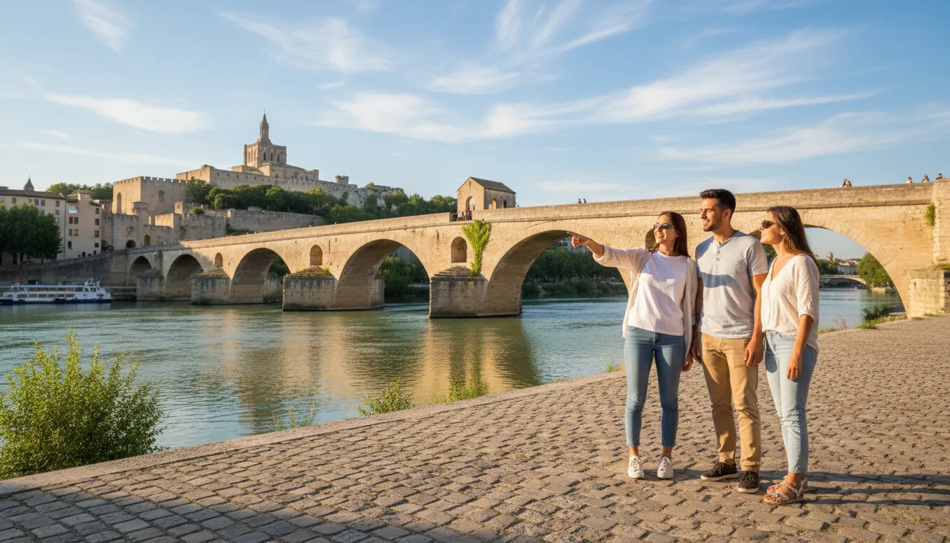 Avignonのイラスト：A city in France known for its history.