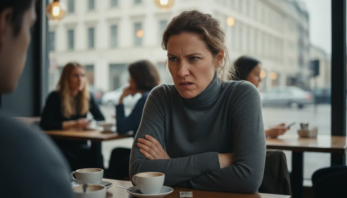 Illustration de sneer : A facial expression showing contempt or disdain.