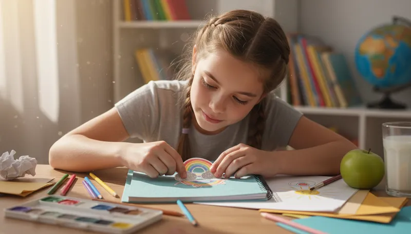 Illustration of sticker: a piece of paper with adhesive on one side