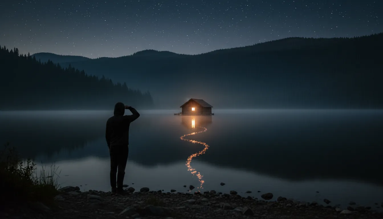 Illustration von glimmer: A faint or wavering light.