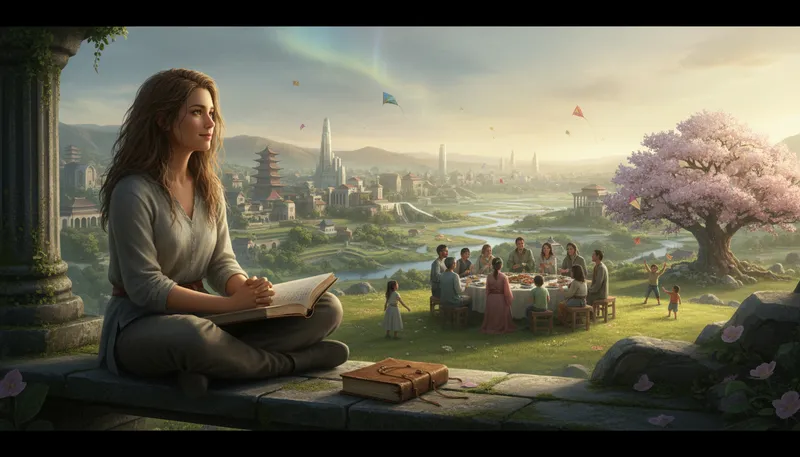 Illustration of idealist: a person guided by ideals or principles.